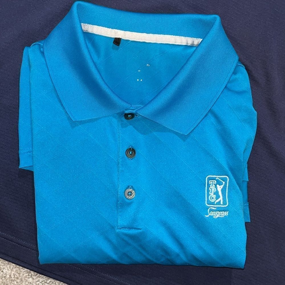 Coral Blue adidas men’s TPC Sawgrass The Players Country Club Golf shirt 2XL